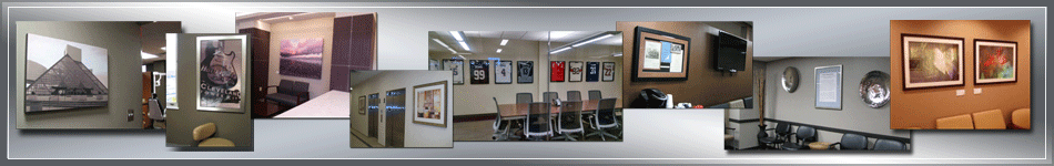 Corporate Commerical art installation picture hanging cleveland akron ohio